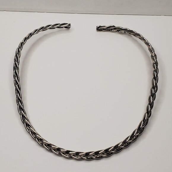 Sterling Silver Chain Collar Necklace - Picture 1 of 6